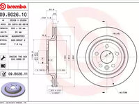 Disc frana 09 B026 11 BREMBO pentru Volvo Xc60