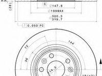 Disc frana 09 B352 11 BREMBO pentru Renault Latitude Renault Laguna Renault Grand Renault Gran Renault Megane Renault Espace Renault Clio Renault Talisman Renault ScEnic