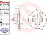 Disc frana 09 B463 11 BREMBO pentru Dacia Duster Renault Megane