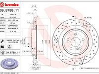 Disc frana 09 B788 11 BREMBO pentru Mercedes-benz Slk Mercedes-benz Gla-class Mercedes-benz Cla Mercedes-benz Slc