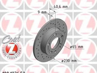 Disc frana 100 1236 52 ZIMMERMANN pentru Seat Ibiza Audi A3 Skoda Praktik Skoda Roomster Skoda Octavia Vw Golf Vw Beetle Vw New Vw Novo Skoda Fabia Audi Tt Vw Bora Vw Jetta Seat Toledo Vw Polo Seat Leon