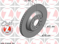 Disc frana 100 3309 20 ZIMMERMANN pentru Audi A3 2011 2012