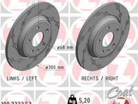 Disc frana 100 3333 53 ZIMMERMANN pentru Audi A6 Audi Q5 Audi A5 Audi A4