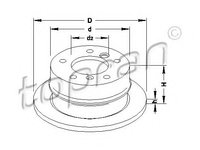 Disc frana 107 688 TOPRAN pentru Mercedes-benz Sprinter Vw Lt