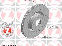 Disc frana 110 2207 52 ZIMMERMANN pentru Alfa romeo 147 2001 2002 2003 2004 2005 2006 2007