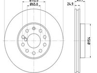 Disc frana 12108508 MTR pentru Vw Touran Skoda Octavia Vw Jetta Vw Vento Audi A3 Vw Golf Skoda Superb Skoda Yeti Skoda Laura Vw Caddy Vw Beetle Vw Novo Vw Rabbit Seat Altea