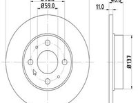 Disc frana 12108575 MTR pentru Alfa romeo 155 Fiat Panda Alfa romeo 145 Alfa romeo 146 Fiat Punto Ford Ka