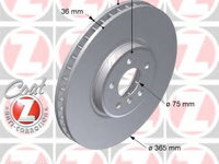 Disc frana 150 3449 20 ZIMMERMANN pentru Bmw X5 Bmw X6