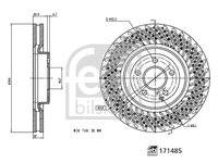 Disc frana 171485 FEBI BILSTEIN pentru Mercedes-benz Cls 2011 2012 2013 2014 2015 2016 2017 2018 2019 2020 2021 2022 2023 2024