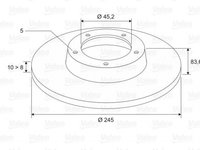 Disc frana 186835 VALEO pentru Audi A4