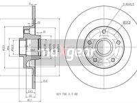 Disc frana 19-1976 MAXGEAR pentru Renault Laguna