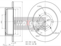 Disc frana 19-2557 MAXGEAR pentru Mitsubishi Galant Mitsubishi Cedia Mitsubishi Lancer