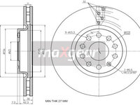 Disc frana 19-3215 MAXGEAR pentru Seat Alhambra Vw Sharan