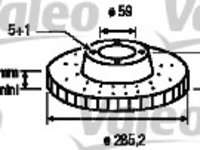 Disc frana 197219 VALEO pentru CitroEn C8 CitroEn Dispatch CitroEn Jumpy Peugeot Expert Peugeot 807 Fiat Ulysse Fiat Scudo