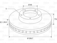 Disc frana 197565 VALEO pentru CitroEn Jumper CitroEn Relay