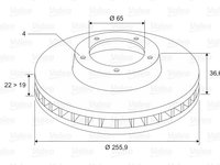 Disc frana 197579 VALEO pentru Vw Up