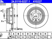 Disc frana 24 0110-0227 1 ATE pentru Bmw Seria 5