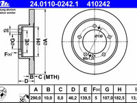 Disc frana 24 0110-0242 1 ATE pentru Suzuki Jimny 1998 1999 2000 2001 2002 2003 2004 2005 2006 2007 2008 2009 2010 2011 2012 2013 2014 2015 2016 2017 2018 2019 2020 2021 2022 2023 2024