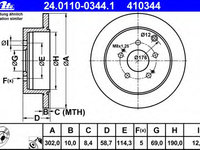 Disc frana 24 0110-0344 1 ATE pentru Mitsubishi Grandis