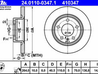 Disc frana 24 0110-0347 1 ATE pentru Opel Corsa