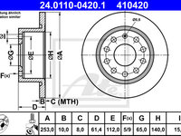 Disc frana 24 0110-0420 1 ATE pentru Skoda Octavia