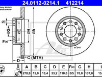 Disc frana 24 0112-0214 1 ATE