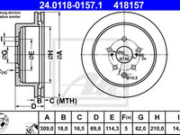 Disc frana 24 0118-0157 1 ATE