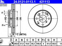 Disc frana 24 0121-0113 1 ATE pentru Honda Logo Honda Fit Honda Jazz