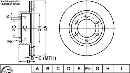 Disc frana 24 0122-0185 1 ATE pentru Toyota 4