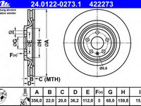 Disc frana 24 0122-0273 1 ATE pentru Audi A7 Audi A6 Audi A8