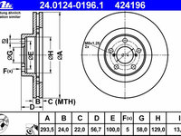 Disc frana 24 0124-0196 1 ATE