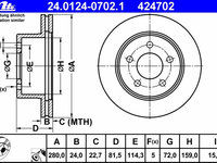 Disc frana 24 0124-0702 1 ATE