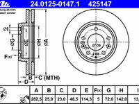 Disc frana 24 0125-0147 1 ATE pentru Mazda 6 Mazda Atenza