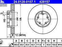 Disc frana 24 0128-0157 1 ATE pentru Ford Transit