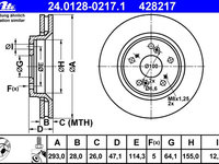 Disc frana 24 0128-0217 1 ATE pentru Honda Cr-v