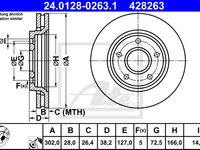 Disc frana 24 0128-0263 1 ATE pentru Fiat Freemont