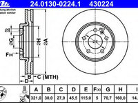 Disc frana 24 0130-0224 1 ATE pentru Opel Astra Opel Zafira