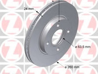 Disc frana 250 1332 00 ZIMMERMANN pentru Ford Mondeo Ford Scorpio Ford Cougar