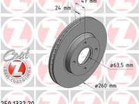 Disc frana 250 1332 20 ZIMMERMANN pentru Ford Mondeo