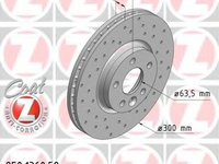 Disc frana 250 1360 52 ZIMMERMANN pentru Land rover Freelander Land rover Lr2 Ford Galaxy Ford S-max Volvo V60 Volvo V70 Volvo S80 Volvo Xc70 Volvo S60 Land rover Range rover