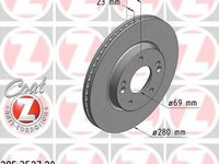 Disc frana 285 3527 20 ZIMMERMANN pentru Hyundai I30 Hyundai Veloster Kia Cee d Kia Pro cee d Hyundai Kona Kia Ceed