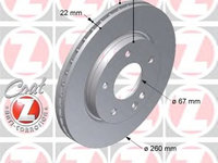 Disc frana 400 3602 20 ZIMMERMANN pentru Mercedes-benz A-class