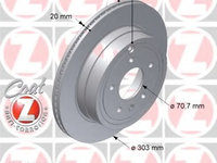 Disc frana 430 2613 20 ZIMMERMANN pentru Opel Antara Chevrolet Captiva