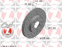 Disc frana 470 5403 52 ZIMMERMANN pentru Dacia Sandero Renault Clio Dacia Logan Renault Twingo