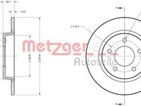 Disc frana 6110581 METZGER pentru Mazda 3 Mazda Axela Bmw Seria 3 Bmw Seria 4