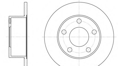 Disc frana 6123 00 REMSA pentru Audi 100 Audi