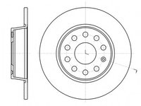 Disc frana 61340 00 ROADHOUSE pentru Vw Touran Vw Jetta Vw Vento Skoda Octavia Vw Golf Skoda Superb Skoda Laura Skoda Yeti Vw Caddy Vw Beetle Vw Novo Audi A3 Seat Altea Seat Leon Vw Eos