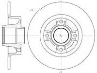 Disc frana 6750 00 ROADHOUSE pentru Renault Modus Renault Twingo Renault Megane Renault Clio Renault Euro