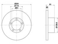 Disc frana 92031500 TEXTAR pentru Vw Lt Vw Lt28-50