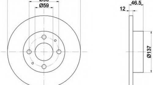 Disc frana 92034500 TEXTAR pentru Fiat Panda 